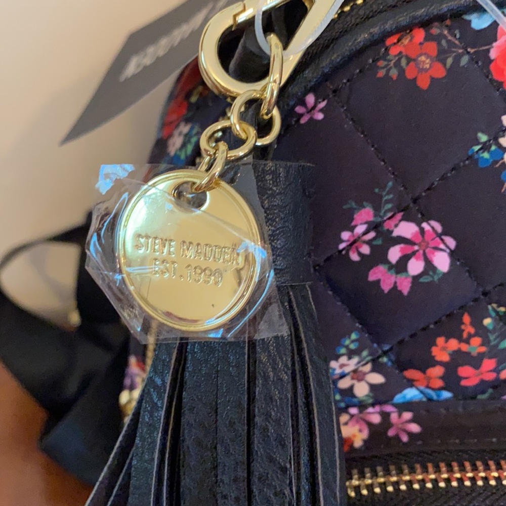 Steve Madden Black/Multi BBLOGO Backpack - Picture 8 of 10